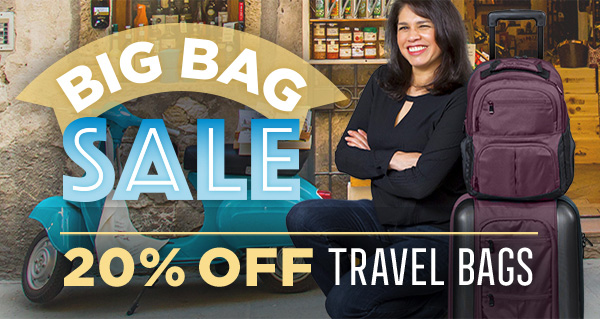 Big Bag Sale - 20% Off Travel Bags